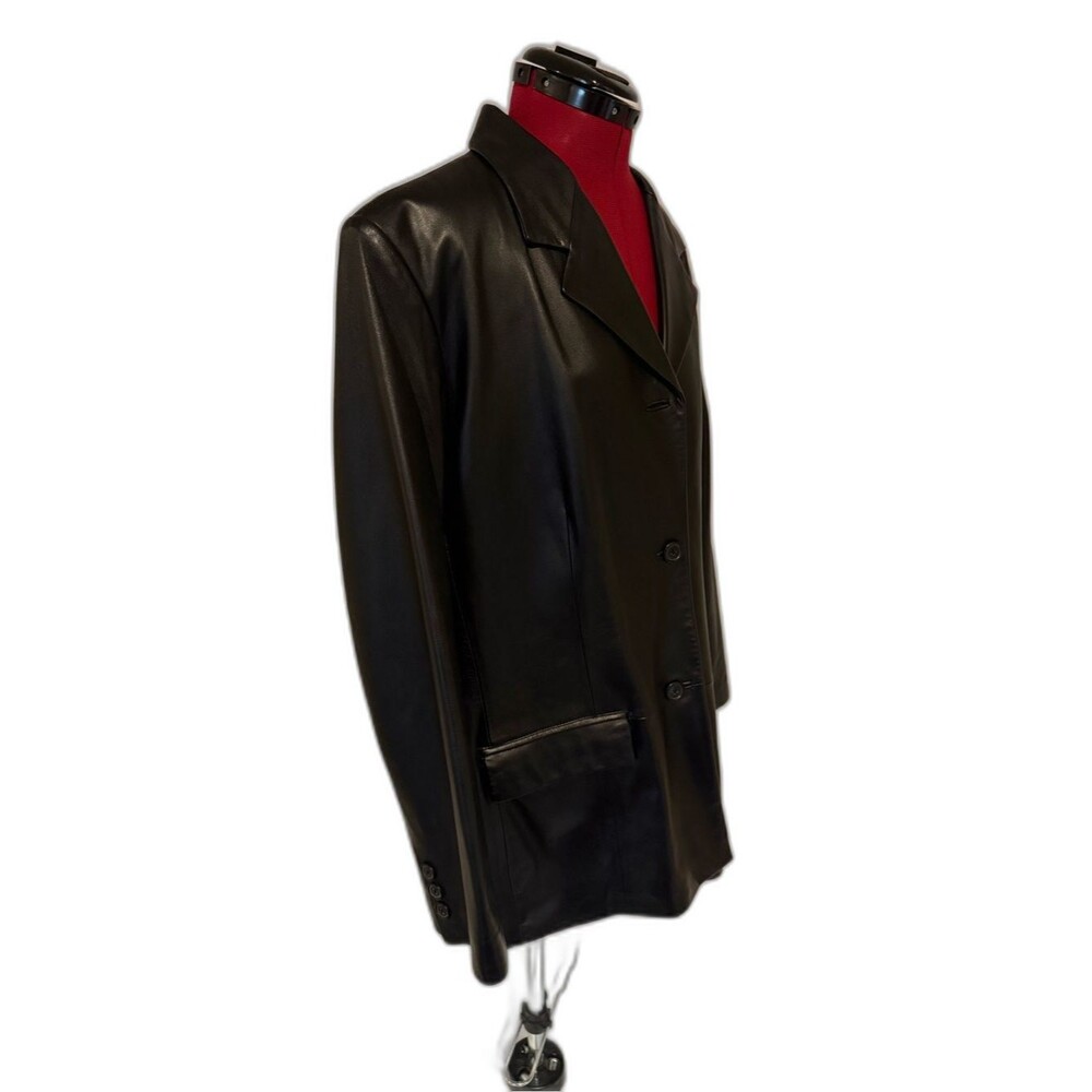 Preston & York Leather Blazer/Jacket Women's Size XL Black 100% Lambskin - Picture 9 of 13